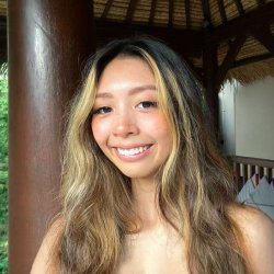 Horny asian teen fucks in a public parking lot