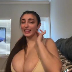 Fat tits spilling out her top