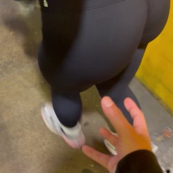 Girlfriend grope tight leggings ( OC )