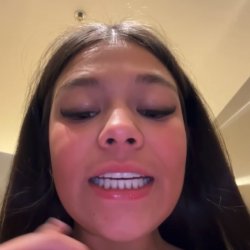 Yong Latina in public bathroom