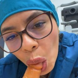 Eye Doctor masturbating in her office
