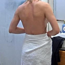 Cute blonde quick shower
