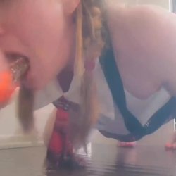 Slut Spitroasted under Table