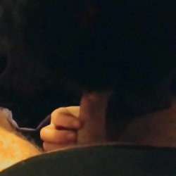 Mom in a wig gags on a dick