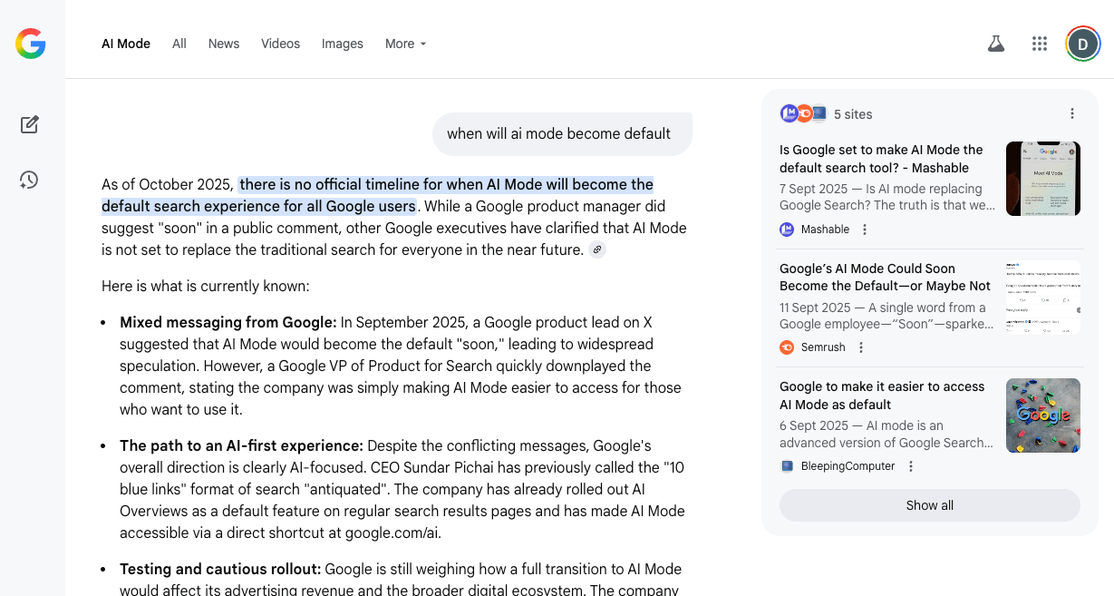 How do we tackle AI Mode becoming the default Search experience? - SALT.agency®
