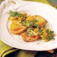Fried Green Tomatoes with Ranch Dressing and Yellow Cherry Tomato Salad | Sara Moulton