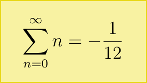 1+2+3+4+5+6+7+… = -1/12 ! | Science étonnante