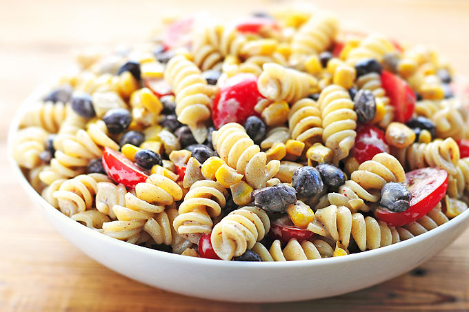 Southwestern Black Bean Pasta Salad Recipe - She Wears Many Hats