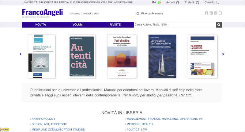 Accessibility Monitor sito: francoangeli.it - Siti Accessibili