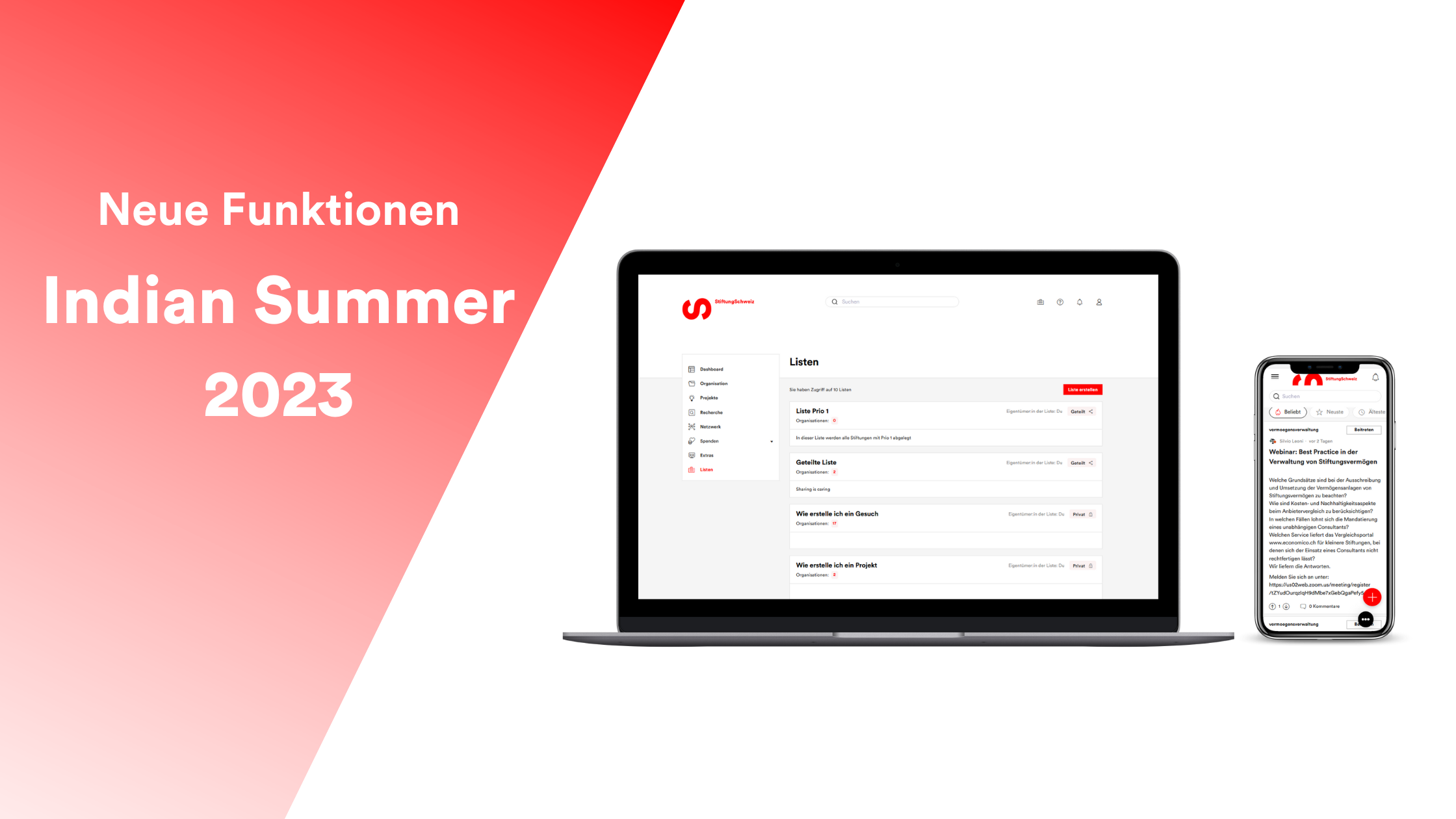 Indian Summer: Open networks and extended functionality of the lists - Spheriq-Blog : Spheriq-Blog