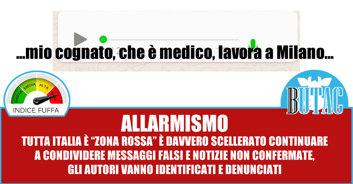 Ho mio cognato, che è medico... - CoVid-19 | Butac - Bufale Un Tanto Al Chilo
