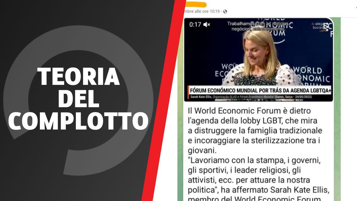No! Questo video non dimostra che il World Economic Forum vuole «distruggere la famiglia tradizionale» - Open