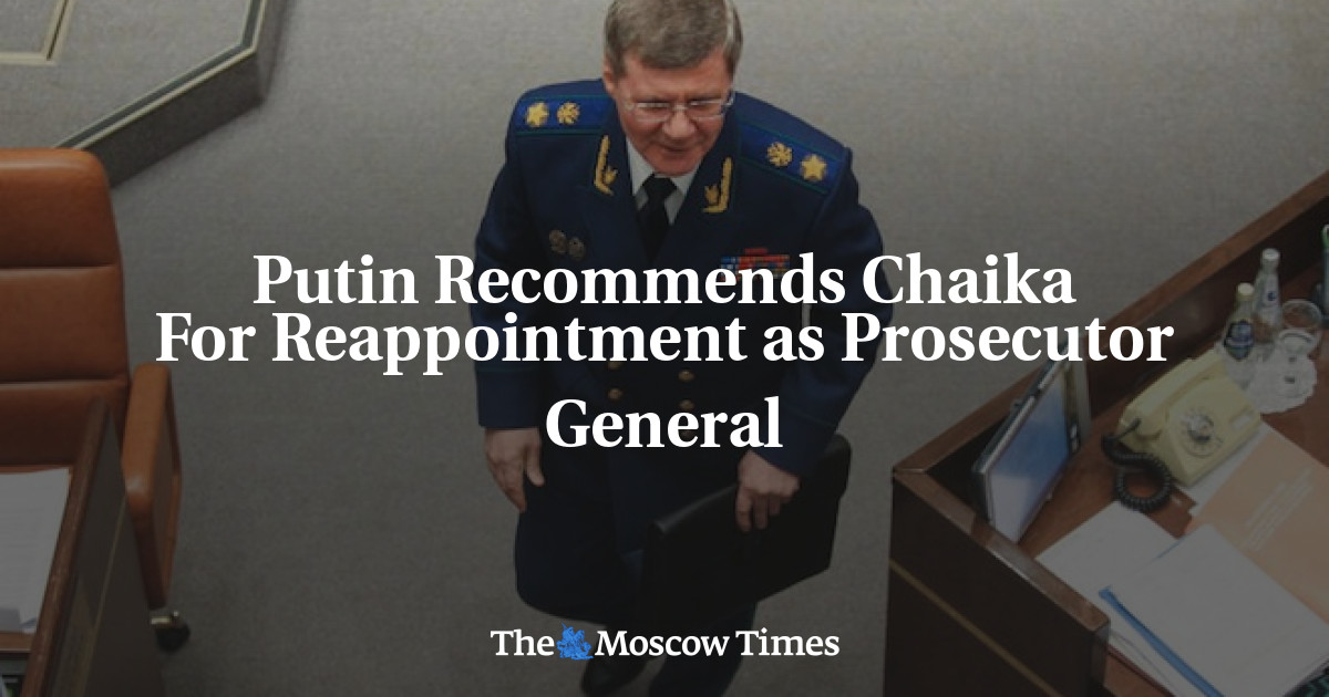 Putin Recommends Chaika For Reappointment as Prosecutor General