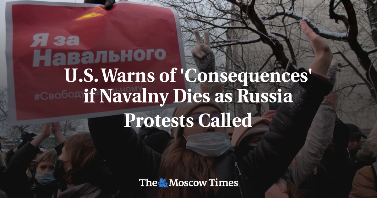 U.S. Warns of 'Consequences' if Navalny Dies as Russia Protests Called - The Moscow Times