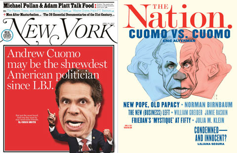 Cuomo Hits the Magazine Stands, Head First - The New York Times