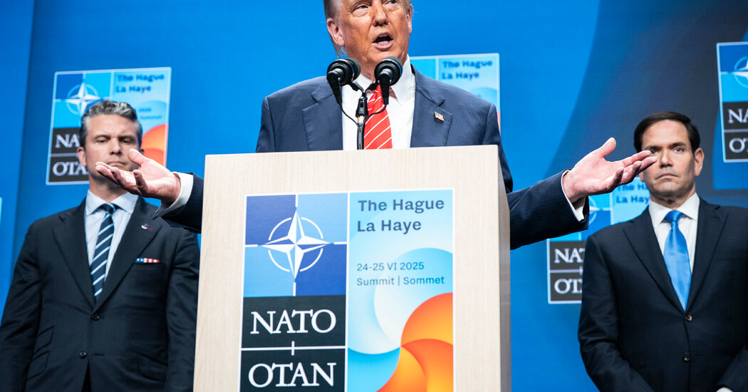 In a Win for Trump, NATO Agrees to a Big Increase in Military Spending - The New York Times