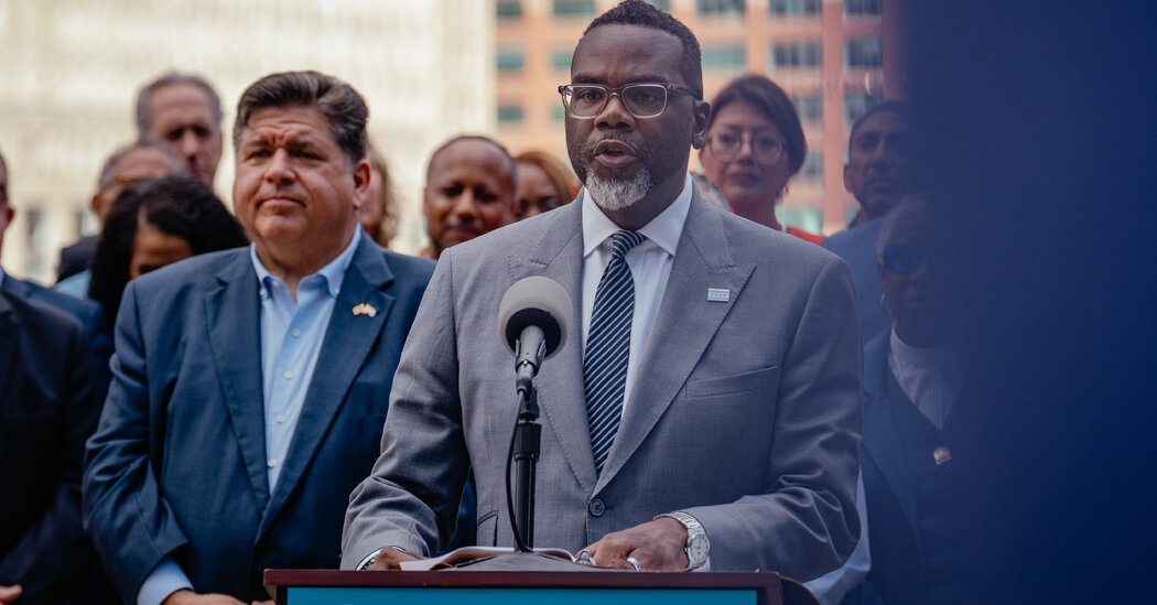 Chicago Teachers Union, Brandon Johnson Feuding Over School on May Day - The New York Times