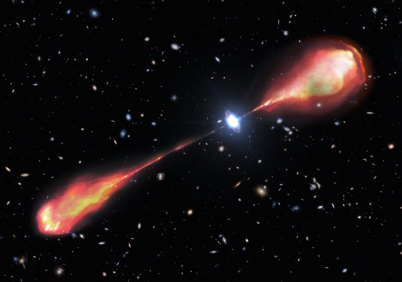 Gemini North Teams Up With LOFAR to Reveal Largest Radio Jet Ever Seen in the Early Universe | NOIRLab