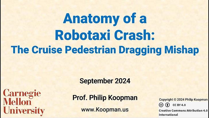 The Cruise Pedestrian Dragging Mishap
