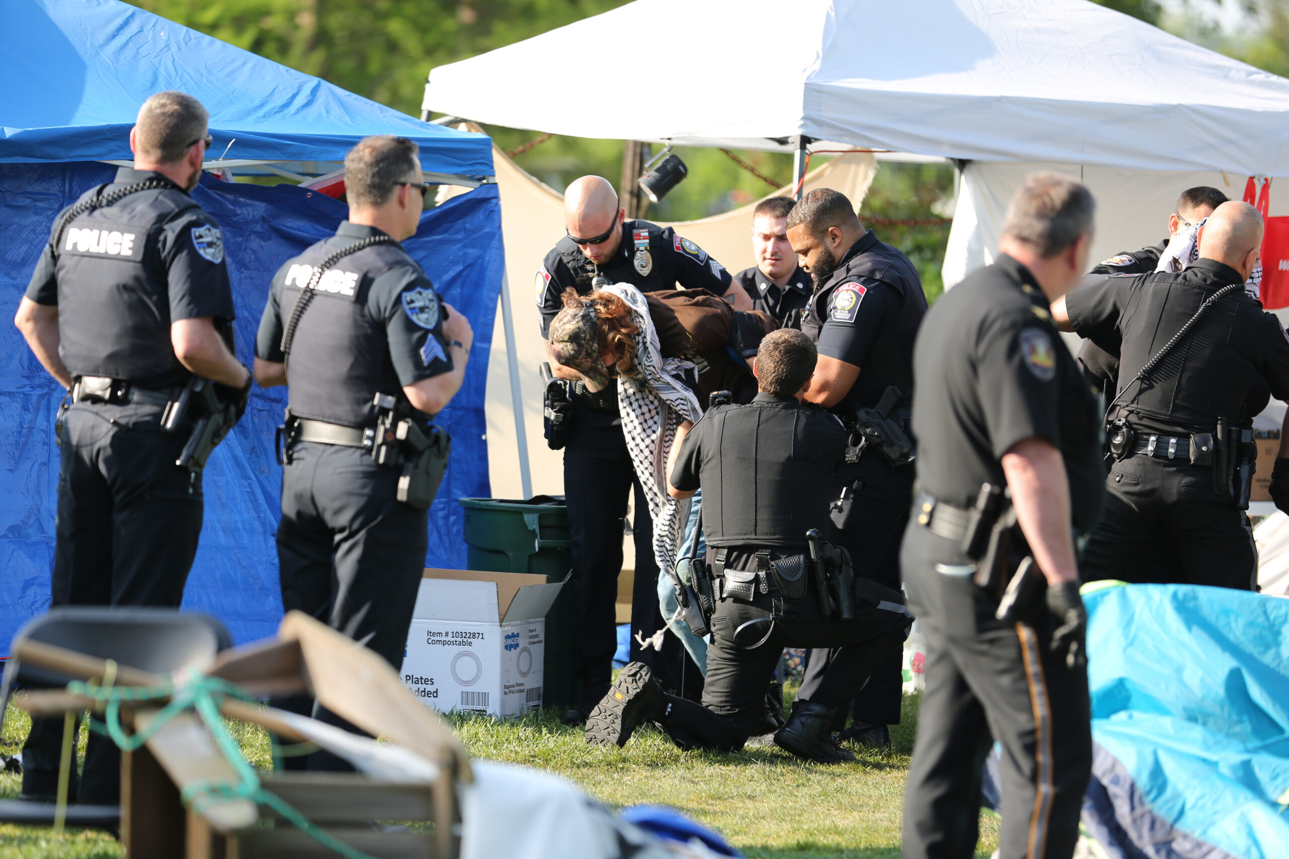SJP Encampment Ends with Arrest of 9 Protesters, Including 1 Current Swarthmore Student - The Phoenix