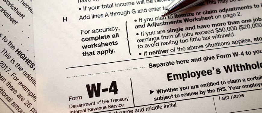 W-4 updates