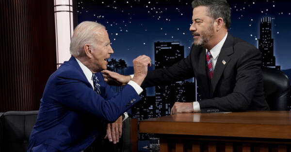WATCH: Confused Kimmel Cuts Off Biden After a Bizarre, 60 Second Incoherent Rant – The First TV