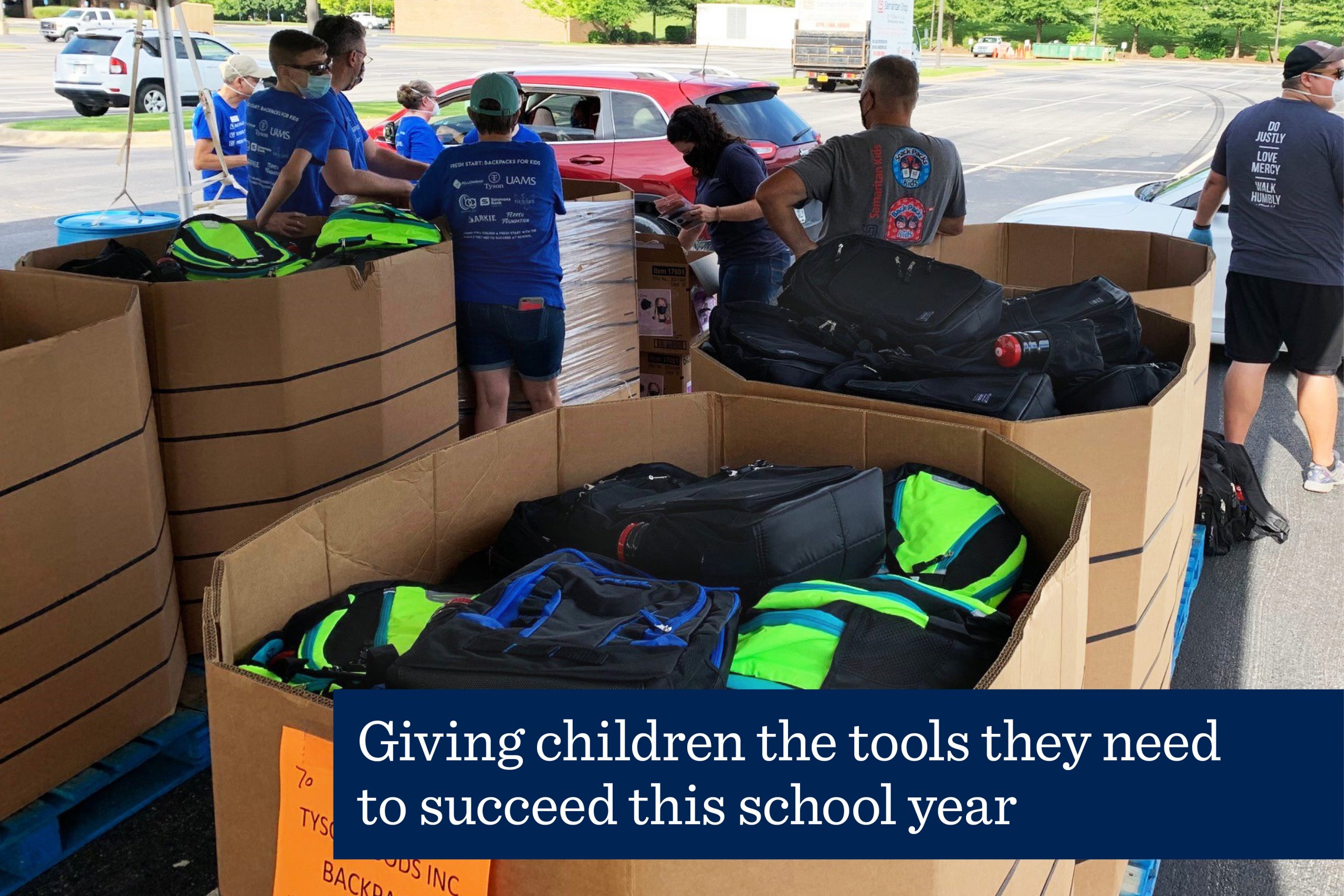 Backpack Donation to Team Members Helps Jump Start the School Year - Tyson Foods