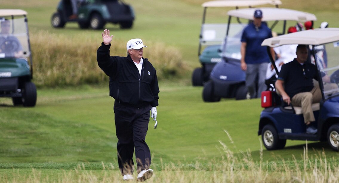 Donald Trump visited the golf course for the 230th time as President