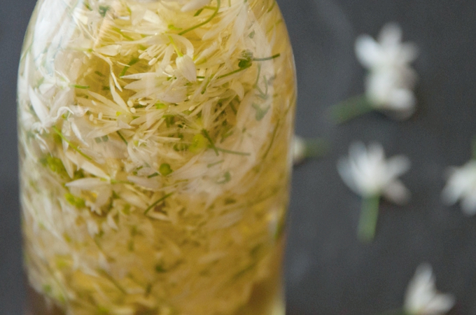 Wild Garlic Vinegar | The Greedy Vegan