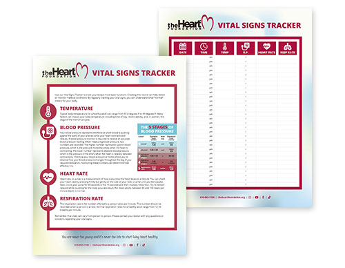 TRACK YOUR VITAL SIGNS TO HELP DETECT HEALTH PROBLEMS - The Heart Foundation