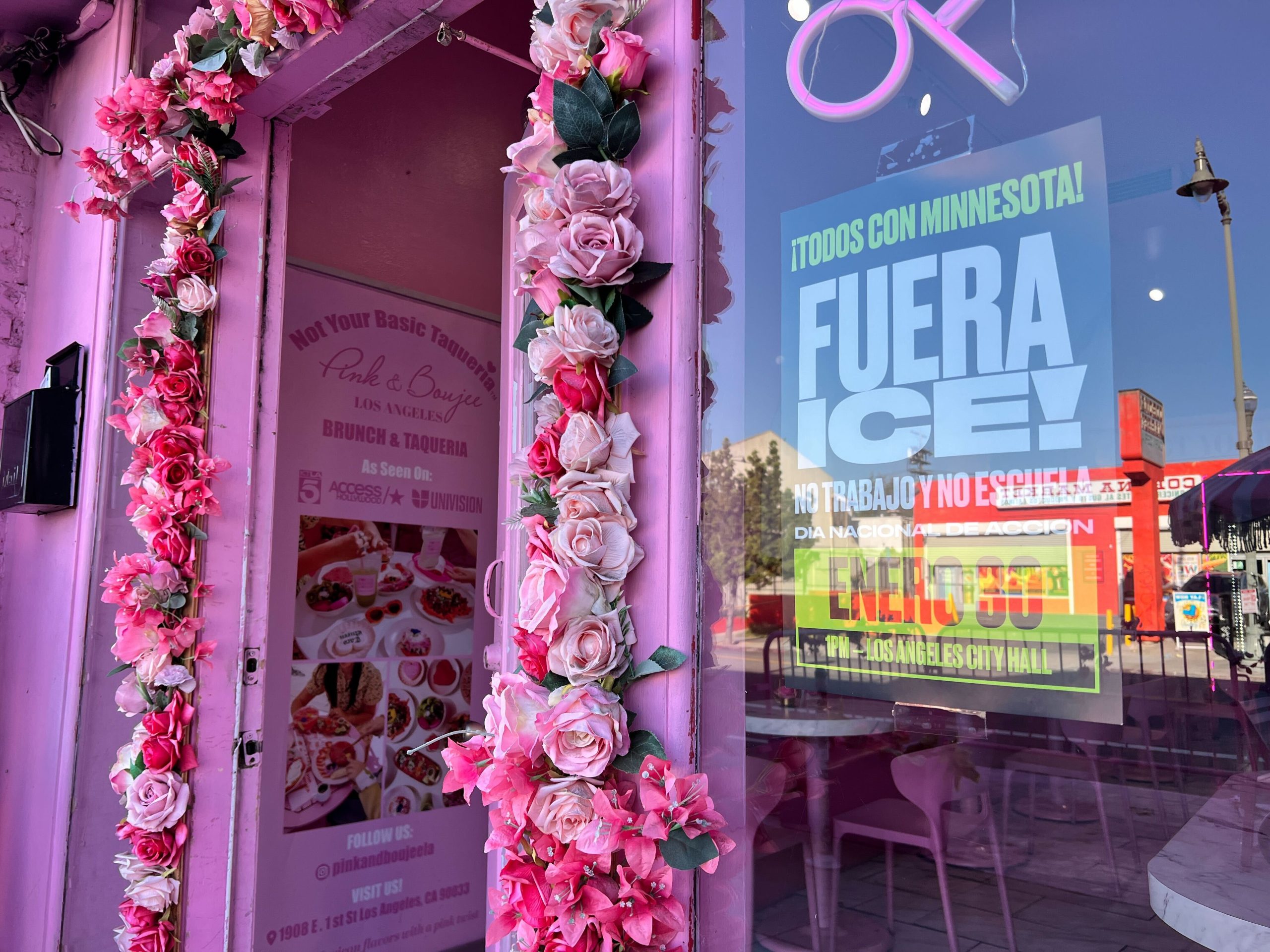 LA businesses close for ICE Out protest