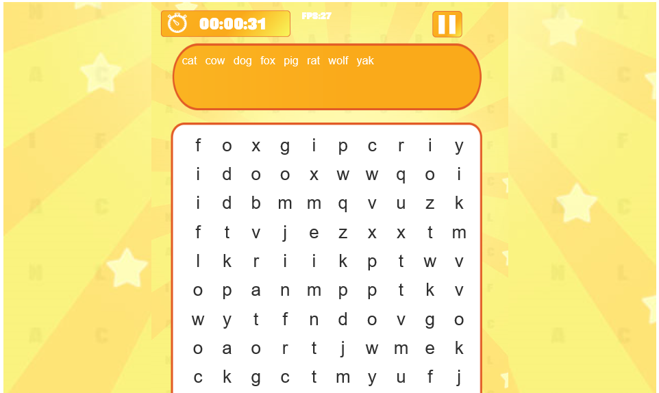 Play Free Online Word Search Puzzles Game for Kids