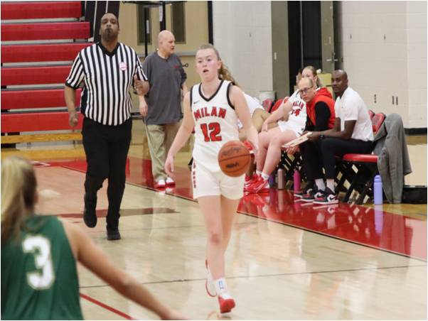Milan Girls Basketball Lose to New Boston Huron - The Sun Times News