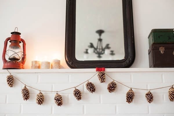 DIY Gold Leaf Pine Cone Garland - The Sweetest Occasion
