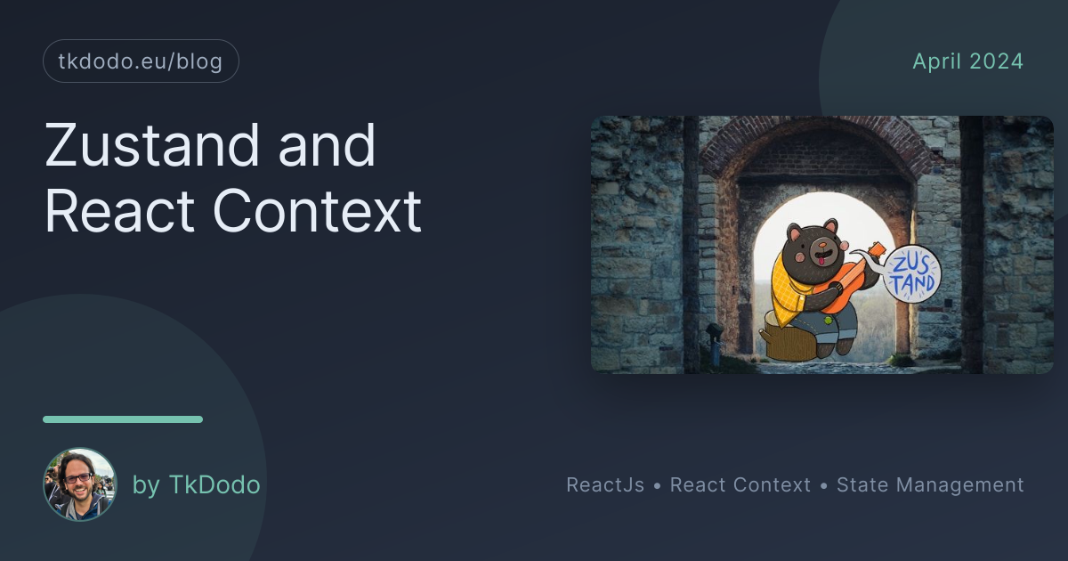 Zustand and React Context | TkDodo's blog