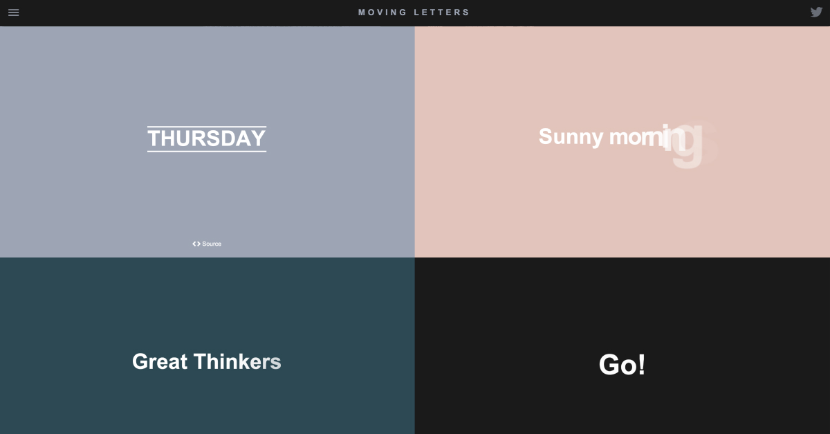 Moving Letters | Text animated with JavaScript & anime.js