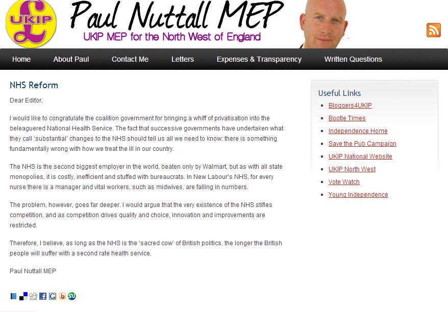 UKIP deputy leader calls for end of NHS | Pride's Purge