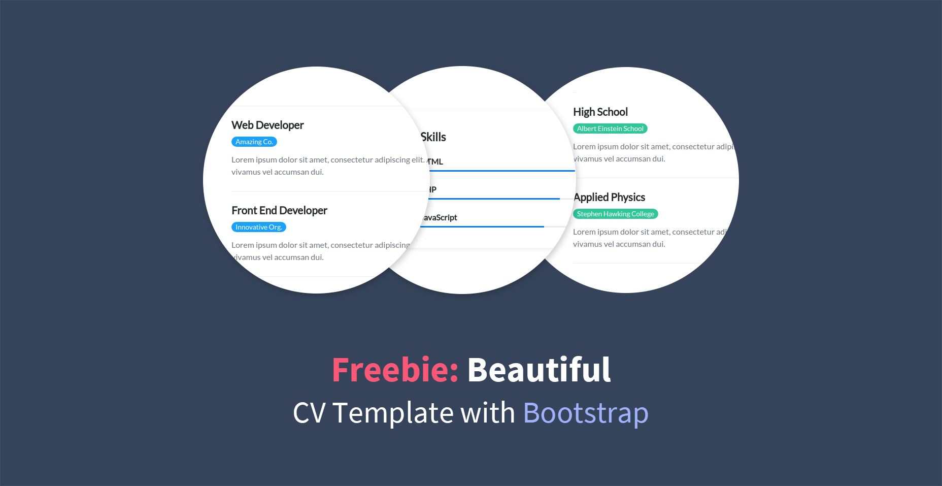 Freebie: Beautiful CV Template with Bootstrap - Tutorialzine