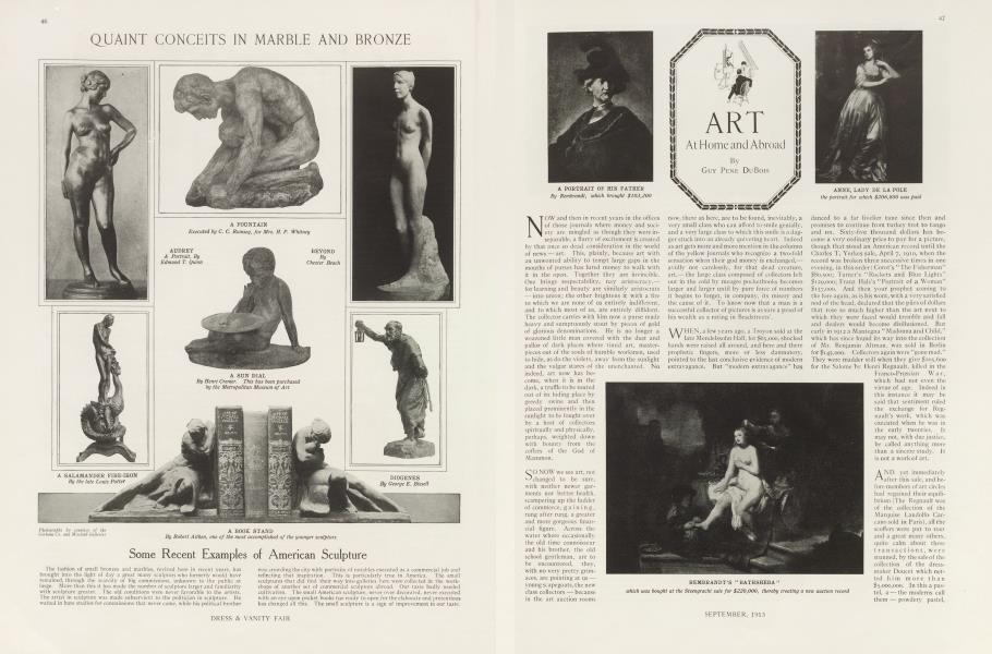 ART At Home and Abroad | Vanity Fair | September 1913
