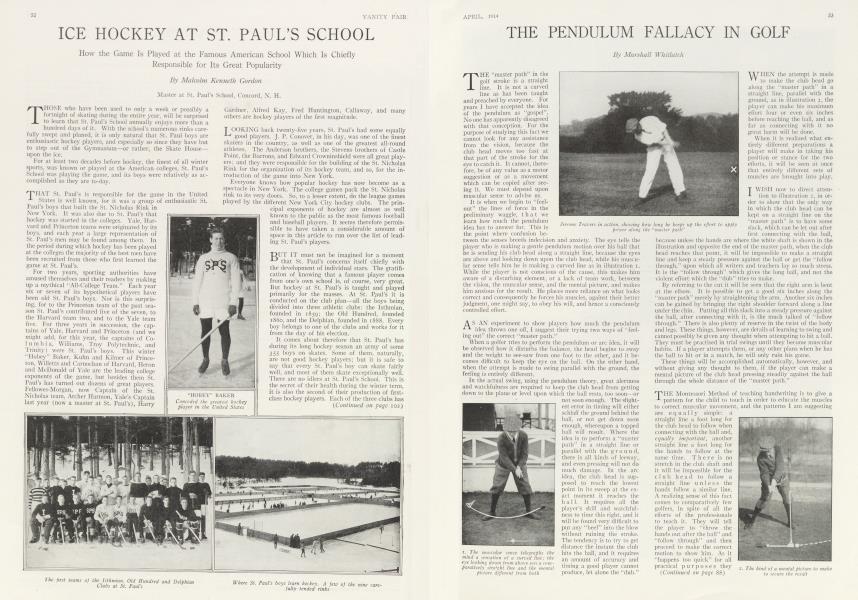 THE PENDULUM FALLACY IN GOLF | Vanity Fair | April 1914