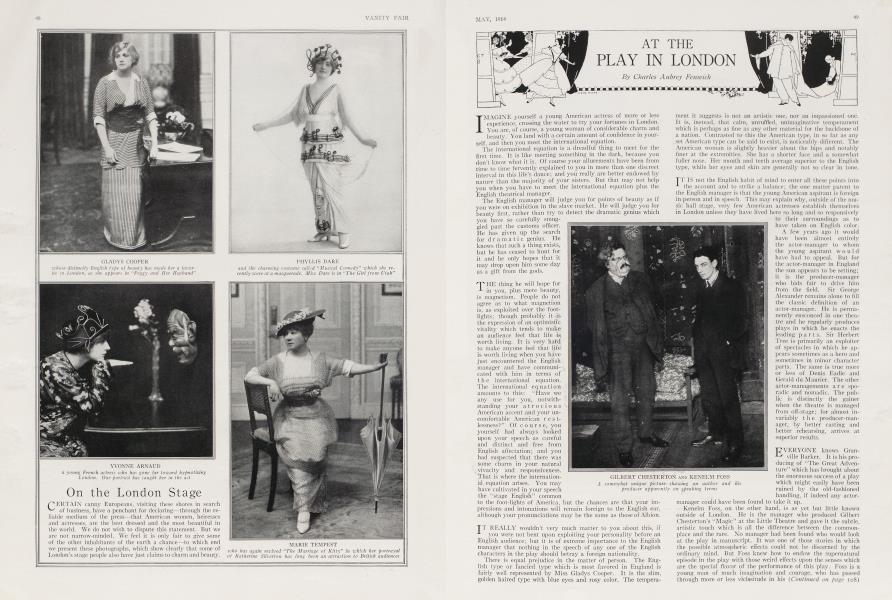 AT THE PLAY IN LONDON | Vanity Fair | May 1914