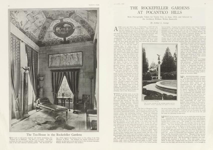 THE ROCKEFELLER GARDENS AT POCANTICO HILLS | Vanity Fair | August 1914
