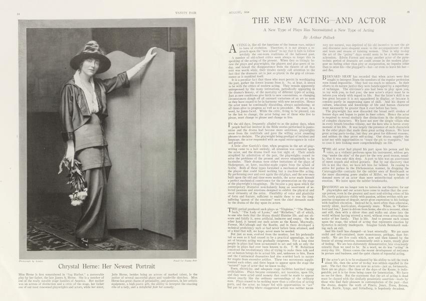 THE NEW ACTING—AND ACTOR | Vanity Fair | August 1914