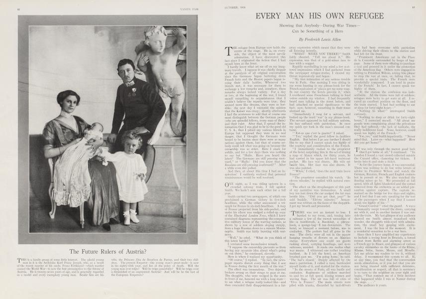 EVERY MAN HIS OWN REFUGEE | Vanity Fair | October 1914