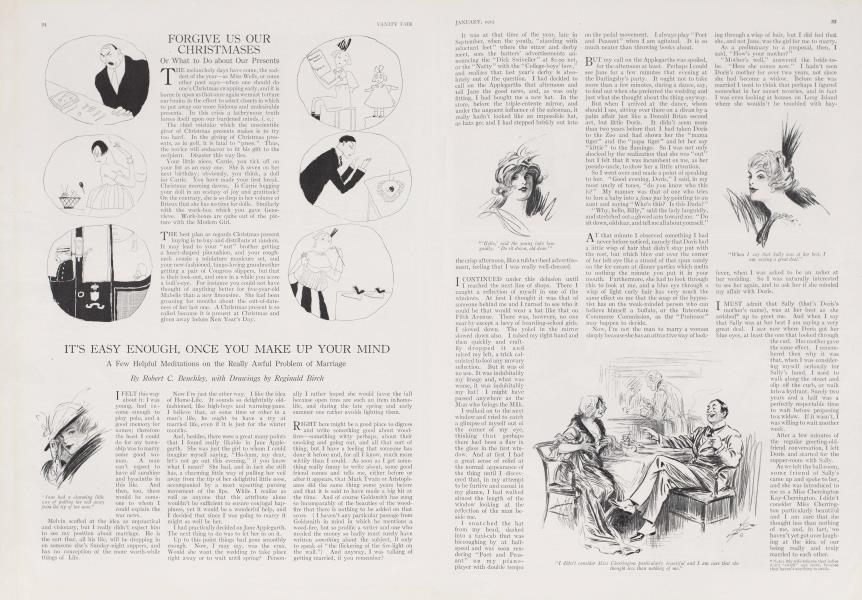 IT'S EASY ENOUGH, ONCE YOU MAKE UP YOUR MIND | Vanity Fair | January 1915