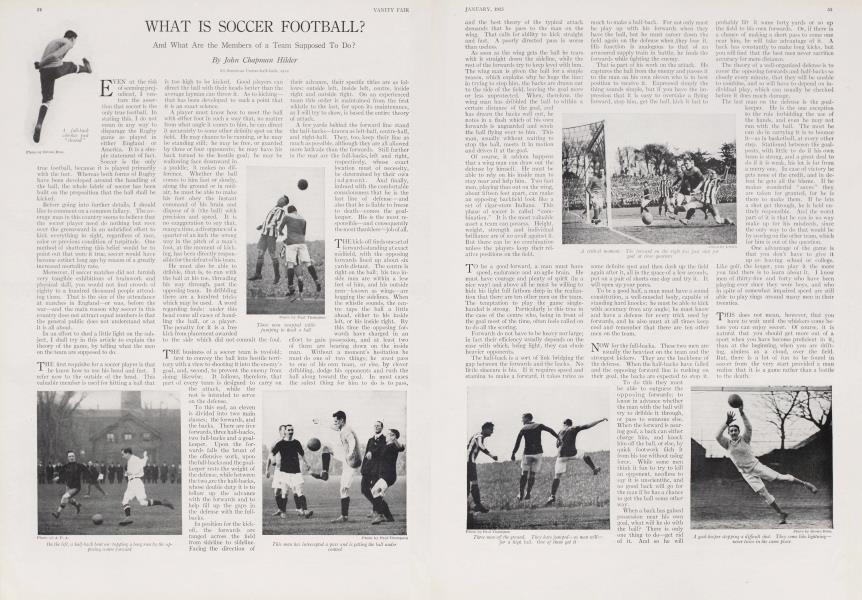 WHAT IS SOCCER FOOTBALL? | Vanity Fair | January 1915