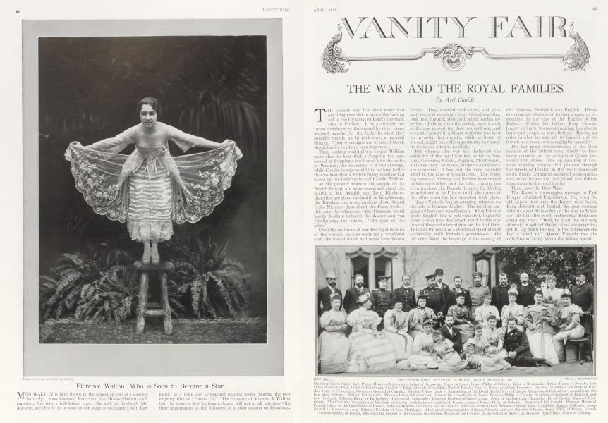THE WAR AND THE ROYAL FAMILIES | Vanity Fair | April 1915