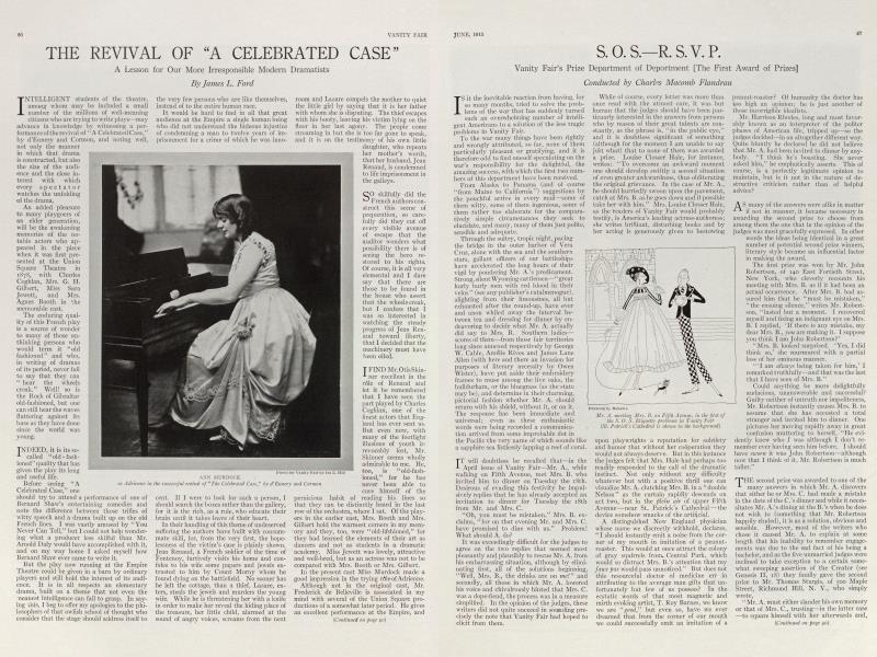 S. O. S.—R. S. V. P. | Vanity Fair | June 1915