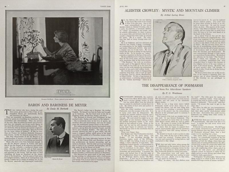 THE DISAPPEARANCE OF PODMARSH | Vanity Fair | June 1915