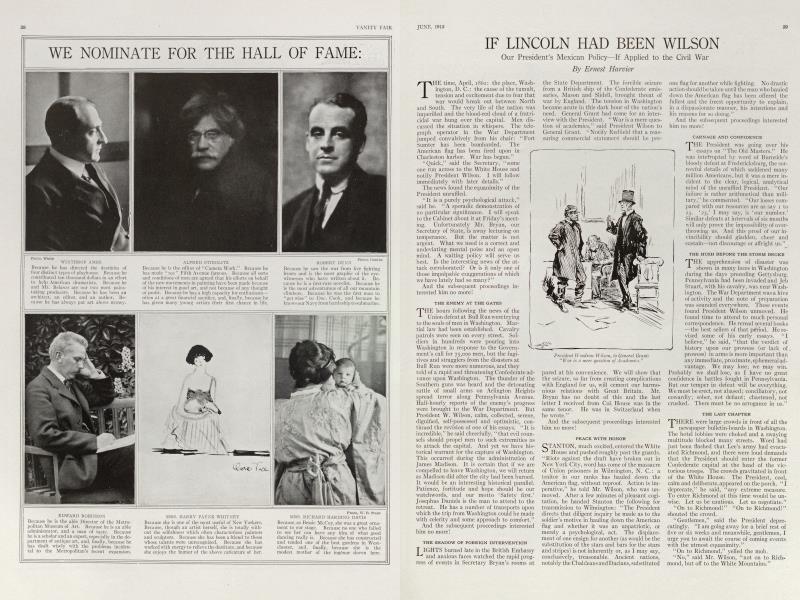 IF LINCOLN HAD BEEN WILSON | Vanity Fair | June 1915